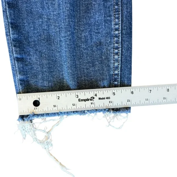 Risen High Rise Distressed Relaxed Fit Skinny Jeans Women’s  size 32/15 - Picture 13 of 14